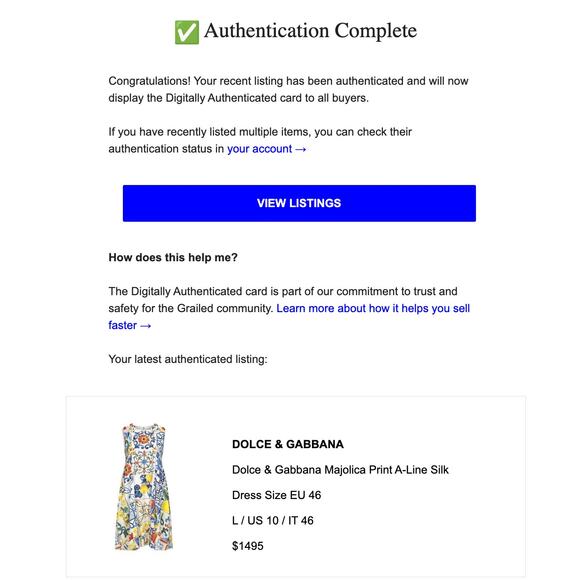 Dolce & Gabbana Majolica Print A-Line Silk Dress Womens Size EU 46 US 10 White - Picture 15 of 15